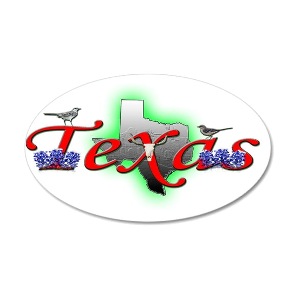 CafePress - Texas - 35x21 Oval Wall Decal