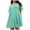 b-Green, variant on Dress for Women Summer Pleated Mini Dress Crew Neck Short Sleeve Tunic Dress with Pockets