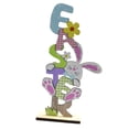 thumbnail image 3 of Figura decorativa de madera de primavera para Pascua, centro de mesa artesanal impreso, decoración de Pascua pascua vertical, 3 of 8