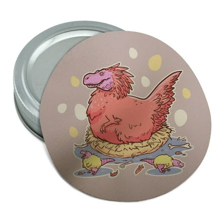 

Feathered Tyrannosaurus Rex Dinosaur Nesting With Babies Round Rubber Non-Slip Jar Gripper Lid Opener