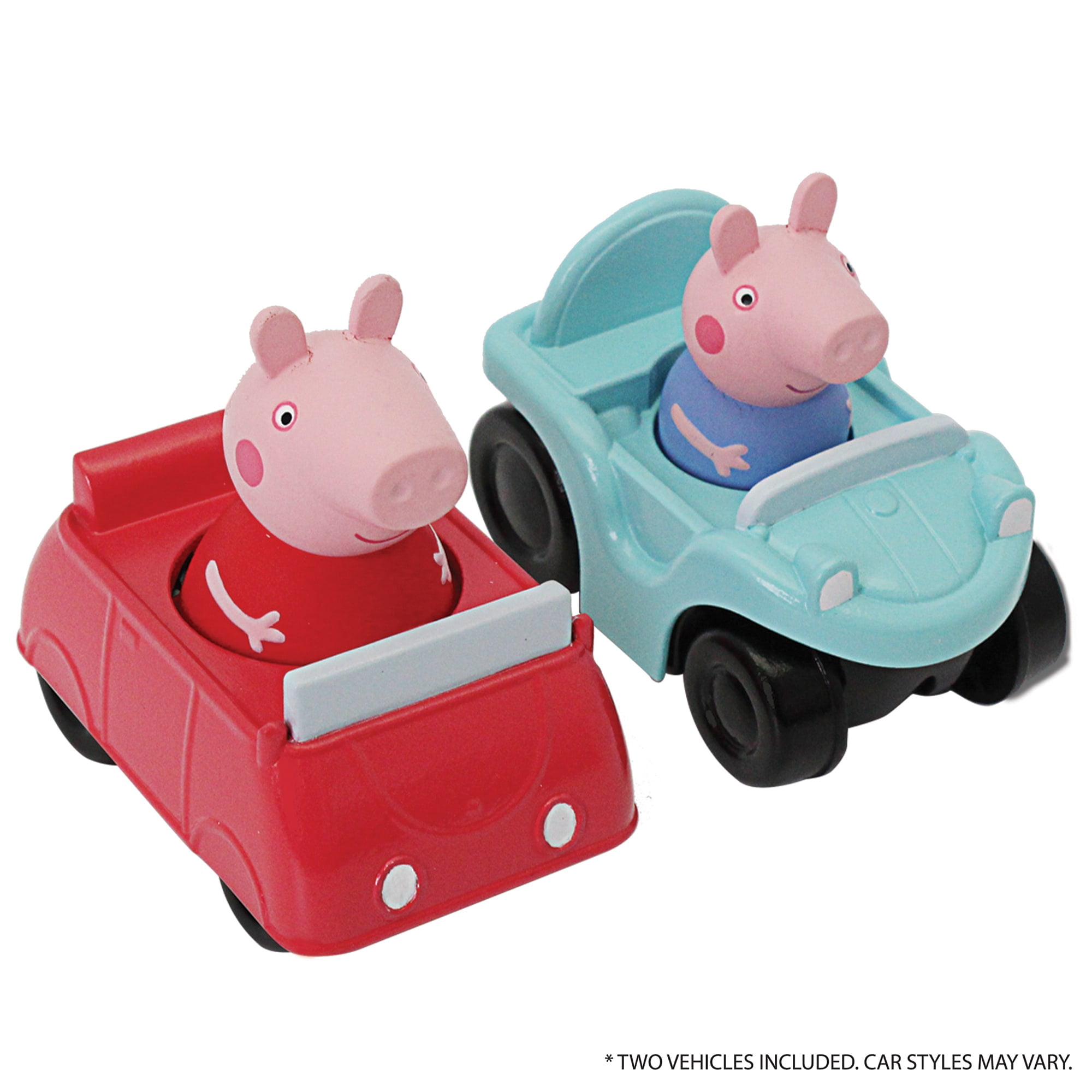 Imaginmat: Jumbo -Peppa Pig - Floor Playmat & 2 Toy Cars, 47 x 61", 2 Character Vehicles, Durable EVA Foam Mat, Portable, Licensed, Kids Ages 3+