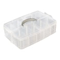 thumbnail image 1 of Caja de almacenamiento para zapatos de perro, organizador de zapatos, fácil mantenimiento, compartimentos desmontables, transparente, compacto, 245 x 17 x 6 cm, 1 of 7