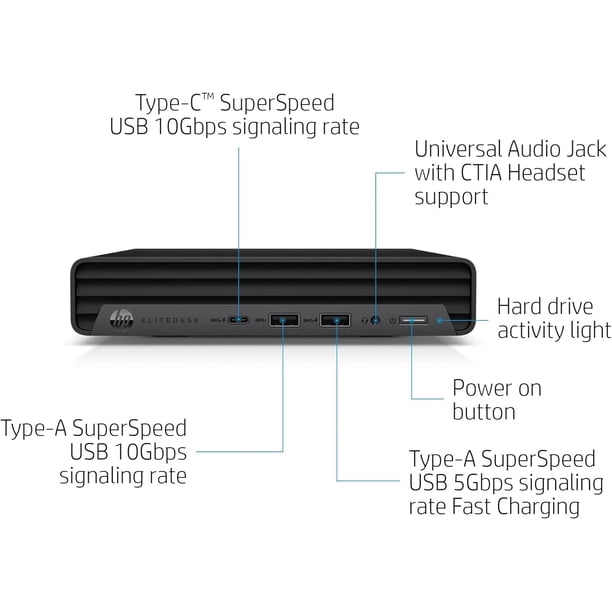 HP EliteDesk 800 G8: Mini PC, i7-11700T CPU, 16GB DDR4, 1TB SSD