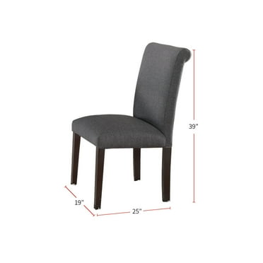 Newboti Furniture Blue Grey Fabric Dining Chairs, Set of 2 10474