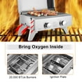 thumbnail image 3 of Topcobe 2-Burner Gas Grill, Foldable Tabletop Stainless Steel BBQ Grill for Outdoor Camping Picnic, 3 of 5