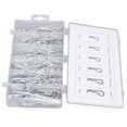 thumbnail image 1 of Octpeak Galvanized Steel R Clips,150PCS Spring Cotter Pin Assortment Set Galvanized Steel R Shaped Trailer Hitch Pins Fastener,Trailer Hitch Pins, 1 of 8