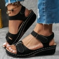 thumbnail image 2 of Mostsola Womens Sandals Adjustable Open Toe Platform Wedges Breathable Orthopedic Walking Sandals, 2 of 8