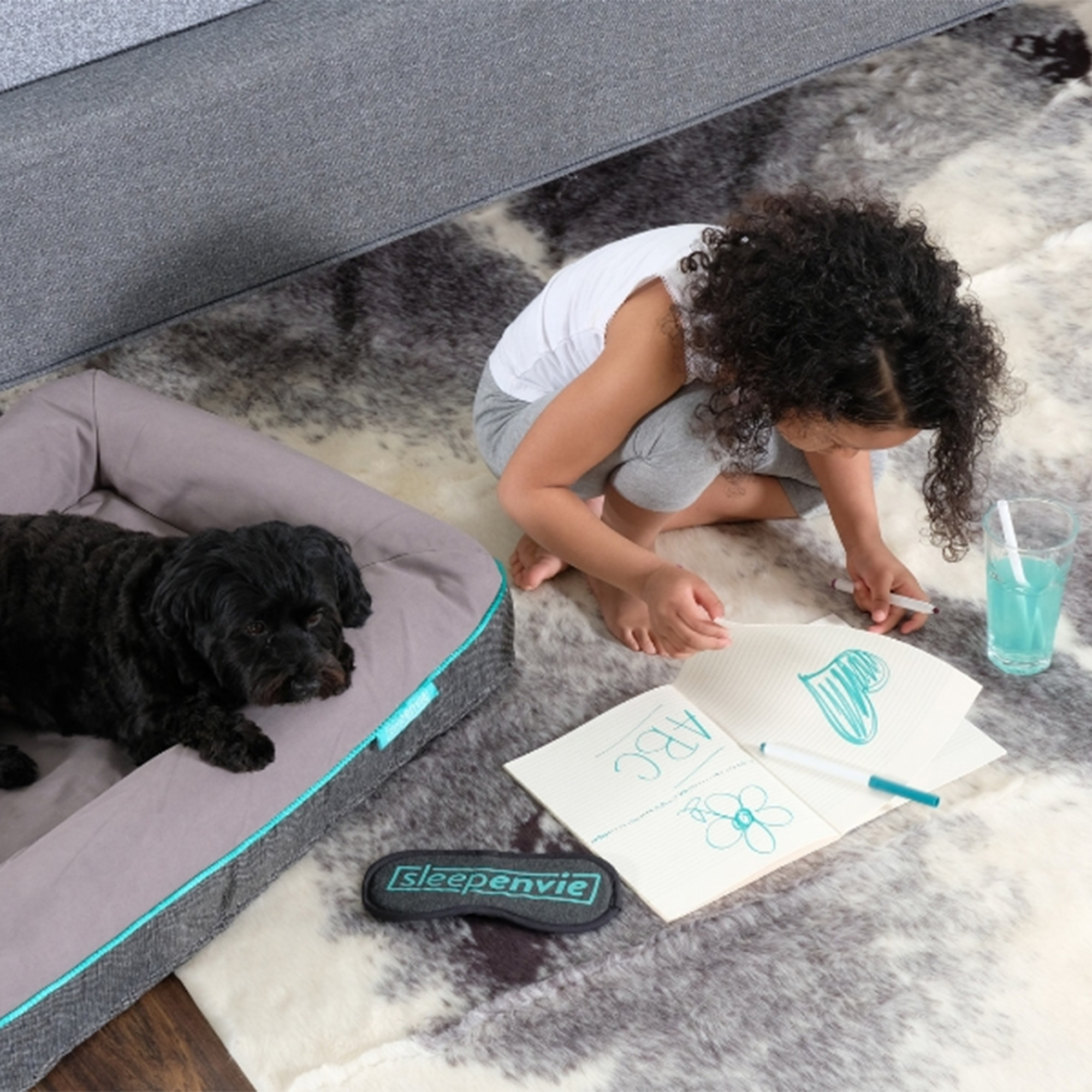 Kadyn 28" Dog Beds for Small Medium Dogs, Waterproof Memory Foam Indoor Pet Sofa Bed with Sides, Non-Slip Bottom Dog Couch Bed, Gray