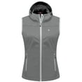 thumbnail image 2 of Little Donkey Andy Women's Lightweight Softshell Vest, Hooded Windproof Sleeveless Jacket for Golf Travel Hiking Running Gray XXL, 2 of 7