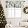 thumbnail image 6 of Kitchen Curtain Valance 42"x12",Blackout Rod Pocket Valances Green Christmas Tree Seamless Small Window Treatment Panel for Living Room Bedroom Windows,Retro Linen, 6 of 9