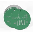 thumbnail image 2 of Inkdotpot 50 Pack Made With Love Text Favor Paper Tags Craft Real Silver Foil Hang Tags, 2 of 6