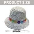 thumbnail image 2 of Circunferencia del sombrero de 50-54 cm, circunferencia de la cabeza pequeña, sombrero de paja, sombrero de protección solar para mujer, sombrero de playa, sombrero de paja de flor pequeña, 2 of 5