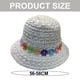 thumbnail image 2 of Circunferencia del sombrero: 50-54 cm, circunferencia de la cabeza pequeña, sombrero de paja, sombrero protector solar para mujer, sombrero de playa, sombrero de paja con flores pequeñas, 2 of 5