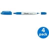 Sharpie Twin-Tip Permanent Marker, Fine/Ultra Fine, Blue, 4 Count