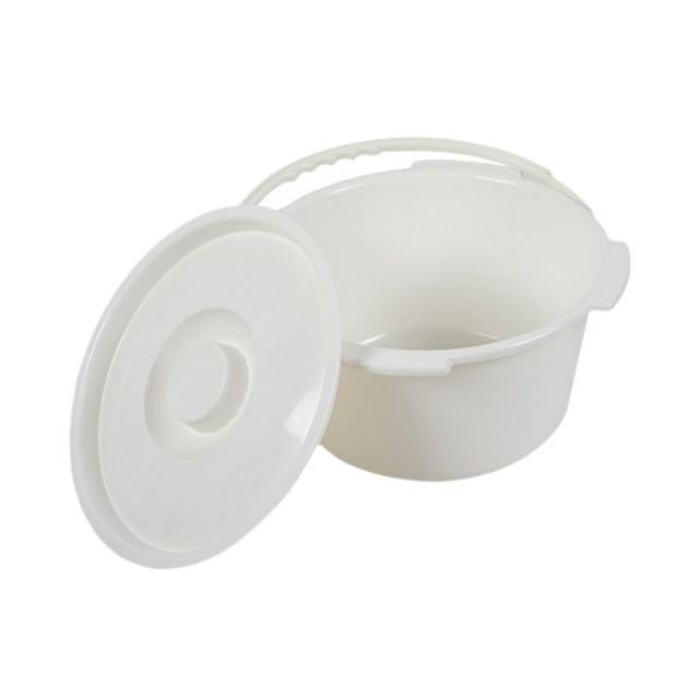 Bunblic Commode Bucket Bucket Container with Handle with Lid Commode Pail Mobile Toilet Bucket for Bathroom Hospital Children Seniors