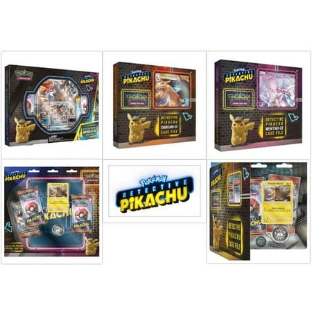 Pokémon Tcg Detective Pikachu Ultimate Trainer Kit Bundle Including 1 Charizard Gx Case File Box 1 Greninja Gx Box 1 Mewtwo Gx Box 1 Pikachu