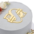 thumbnail image 3 of Topper para pastel SRMIRO de acrílico dorado con signo de dólar de 7,5 cm, 3 of 8