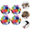 thumbnail image 3 of 4 Pcs Jouets pour Chat avec Clochettes, Balles Douillettes Interactives pour Chats d'Intérieur, 3 of 7