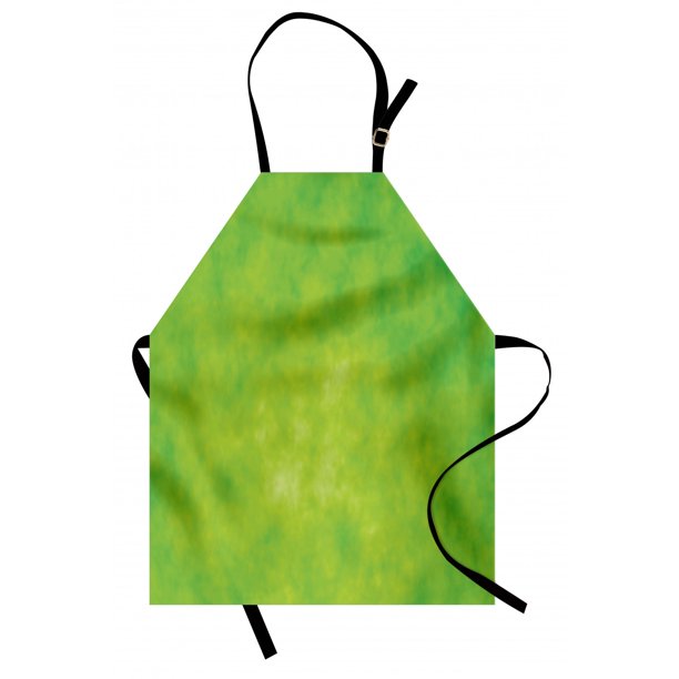 Lime Green Apron Cloudy Shade of Color Pastel Toned Hazy Backdrop Irish