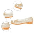 thumbnail image 6 of CAIXIA Womens Sandals Women's Ballet Flat Jelly Sandals Breathable Mesh Summer Beach On Comfortable Low Heel Clear Hollow Design Casual Shoes,Orange, 6 of 9