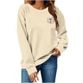 thumbnail image 6 of Nowekniz Women Breast Cancer Awareness Sweatshirt Pink Ribbon Inspirational Tops Casual Long Sleeve Fall Winter Pullover, 6 of 6