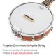 thumbnail image 3 of Kmise, 4, Banjolele Banjo Ukelele Concierto Tamaño 23 pulgadas, con cuerdas de correa de afinador de bolsa (Pickup Picks Ruler Wrench Bridge), 3 of 5