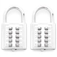 thumbnail image 4 of 3X Anti-Theft Button Combination Padlock Digit Push Password Lock Zinc Alloy Security Lock Suitcase Luggage Coded Lock, 4 of 7