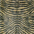 thumbnail image 3 of 3' X 5' Black and Gold Animal Print Shag Handmade Non Skid Area Rug, 3 of 10