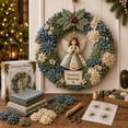 thumbnail image 4 of 3D Fabric Poke Wreath DIY Kit,Christmas Wreath Making Kit for Beginner & Adults, No-Sew Fabric Craft Kit,DIY Holiday Decor, Handmade Christmas Art Project Gift，Reindeer, 4 of 8