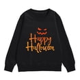 thumbnail image 1 of PMVFHDE Liquidation Chandail en Molleton pour Enfants, Chandail en Molleton Imprimé pour Tout-Petits, Manches Longues, Col Rond, Automne, Décontracté, Ample, Noir, 150, 1 of 3