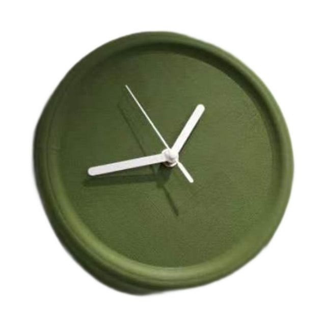 Reloj de pared de esquina interior, reloj decorativo, minimalista, creativo, redondo, arte de pared Verde oscuro