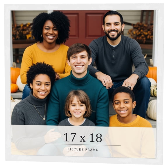 17x18 Frame White Real Wood Picture Frame Width 0.75 inches | Interior Frame Depth 0.5 inches |