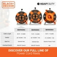 thumbnail image 3 of Black + Decker 50ft. Cord Reel 14AWG 4 Outlets, 3 of 8