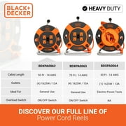 Black + Decker 50ft. Cord Reel 14AWG 4 Outlets