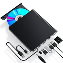 USB External CD DVD Drive for Laptop, USB 3.0 DVD Player Portable CD/DVD Burner, CD ROM External DVD Drive for Laptop Compatible with Laptop Desktop PC Windows 11/10/8/7 Linux Mac OS