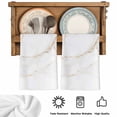 thumbnail image 5 of White Golden Marble Kitchen Towels Set of 3, Modern Abstract Art Elegant Absorbent Dish Towels for Kitchen, Microfiber Hand Towel, Quick Drying Tea Towel for Cleaning Decorative Dishcloths, 5 of 7