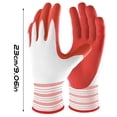thumbnail image 2 of Gardening Gloves for Women and Men with Latex Coated Grip Breathable Polyester Knit for Planting Pruning and Yard Work Blue White, 2 of 5