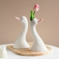 thumbnail image 5 of A Swan Ornament Clearance! Cute Swan Vase Decor Elegant Home Living Room Flower Arrangement Faux Floral Dried Flower Table Centerpiece, 5 of 7