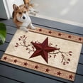 thumbnail image 3 of Red Texas Star Rustic Entryway Rug 2'x3'&nbsp; Non Slip Front Door Mats, Farmhouse Berry Brown Wooden Entrance Rugs Indoor Outdoor Carpet, Washable Floor Mats Small Area Rug for Bedroom Kitchen, 3 of 8