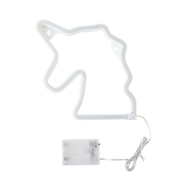 KAKOWELY Letrero de neón LED con forma de unicornio, lámpara de neón, luz decorativa de ambiente.