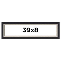 39x8 Frame Black Real Wood Picture Frame Width 2.25 Inches | Interior Frame Depth 0.5 Inches |