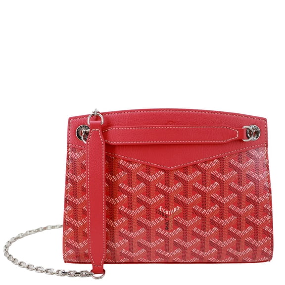 Pre-Owned Goyard Rouette Structure Mini Canvas Shoulder Bag Pink
