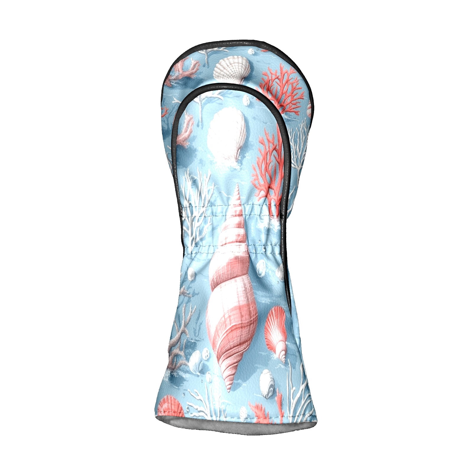 Golf Club Head Covers Pink Snail PU Leather, Waterproof for Fairway Woods Hybrids