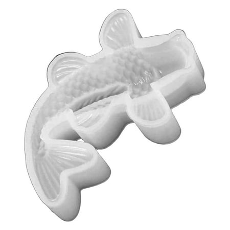 

Sijiali 2Pcs Handmade Anti-deformed Eco-friendly Silicone Mold DIY Faux Crystal Epoxy Carp Mould Handicrafts Tool