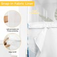 thumbnail image 3 of No Hook Ocean Waves Shower Curtain with Snap in Liner Set, Summer Nautical Coastal Seawater Blue Waterproof Fabric Bathroom Curtains with See Through Top Window, Hotel Style Small 36 x 72 Inch, 3 of 9