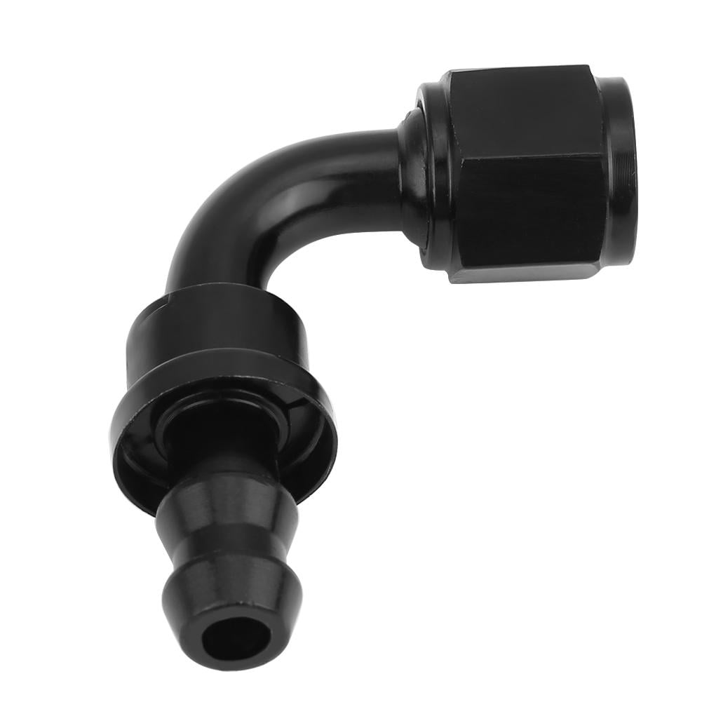 Noref Oil Hose End Fitting,Universal Oil Fuel PushOn Aluminum Hose End Fittings Adapter Black