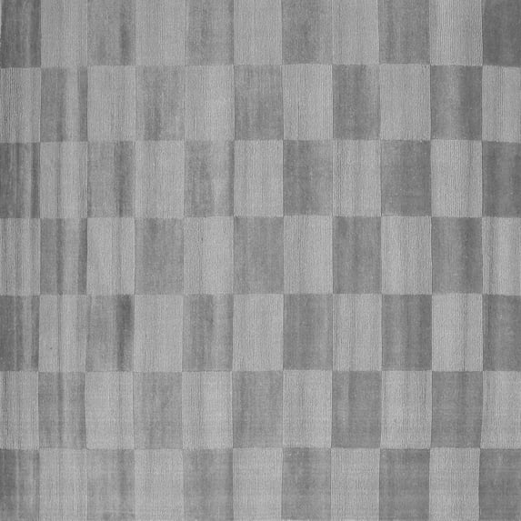 Ahgly Company Indoor Square Checkered Gray Modern Area Rugs, 4' Square