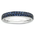 thumbnail image 2 of Created Sapphire Sterling Silver Polished Ring, 2 of 6