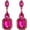 Hot Pink, variant on Black Teardrop Earrings for Women, Black Plated Rhinestone Chandelier Earrings, Long Dangle Drop Earrings for Wedding Prom, Gift for Her