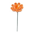 thumbnail image 2 of Bee Watering Station, Ceramic Bee Cup for Garden, Flower Shaped Bee Watering Station Bird Bath Water Feeder, Butterfly Drinking Cup Bee Bath Bowl Garden Stake (1PC, 2"x12.6", Orange), 2 of 7